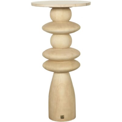 PTMD - Bijzettafel Callain - Beige - 40x40x80cm