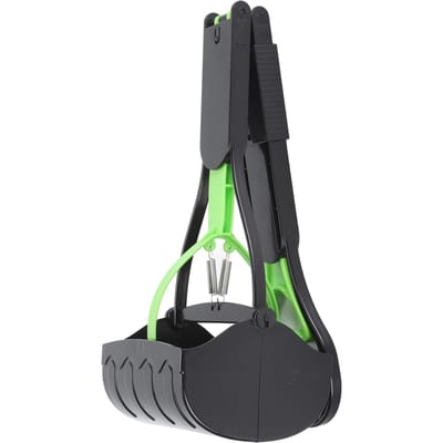 Ramasse crottes pliable pour chien, polyvalent, grande capacité, manche long, ramasse crottes pour animaux de compagnie pour chiens de grande, moyenne et petite taille black