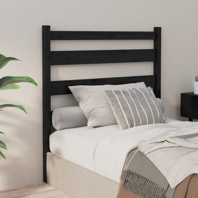 vidaXL - Hoofdbord - 81x4x100 - cm - massief - grenenhout - zwart