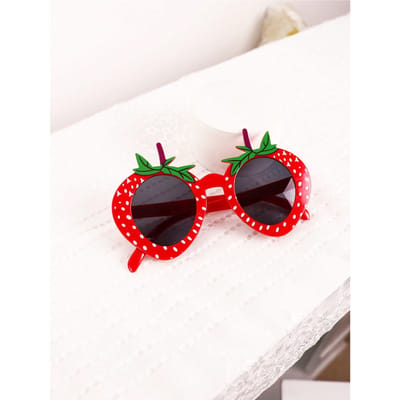 Lunettes de Fête Fraise, Lunettes de Fête Mignonnes en Forme de Fruit, Accessoires Amusants pour Photographie, Accessoires de Fête, Fournitures de Fête d'Anniversaire, Accessoires de Fête en Plein Air Multicolor black