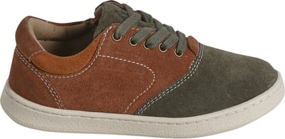 Vertbaudet Leren kindersneakers met veters, kleutercollectie