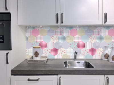 Spatwand met print - Hexagon Patel Tegels