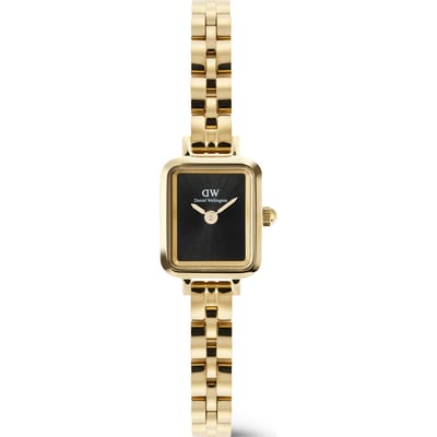 Daniel Wellington DW Watch Quadro Mini Arch 3-link Onyx Sunray Gold 15.4X18.2mm