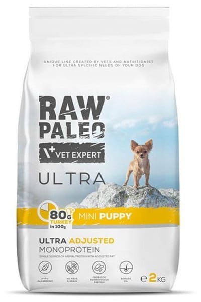 VetExpert Raw Paleo Ultra Indyk Mini Puppy - Puppyvoer - Graatvrij - Glutenvrij - Hypoallergeen