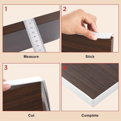 Flexibele Meubelrandafwerking 10m x 18mm - Babyveilige Zelfklevende TPE Randtapijten voor Tafel en Meubels