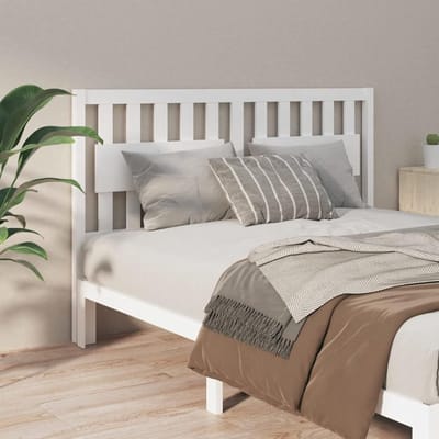 Hoofdbord voor bed - Bed rugleuning - Slaapkamer decoratie - Massief grenenhout - 165 cm breed - Wit