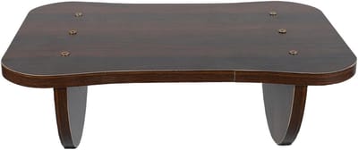 Houten Voetsteun - Voetenbankje Bureau - Comfortabel Zitten - Ergonomisch Ontwerp - 34 cm Breed - Lichtbruin