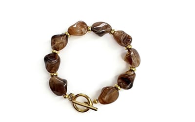Taupe damesarmband Justine- Moederdag- Kralenarmband- Sint- Kerst- Trend 2026