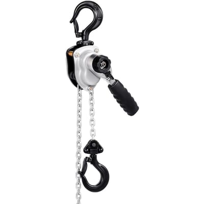 Treuil à levier manuel à chaîne, Capacité 1/4T 250KG, Tirfor robuste, Levage 3M, Chaîne en acier allié G80 avec frein mécanique à double cliquet, Rotation à 360°
