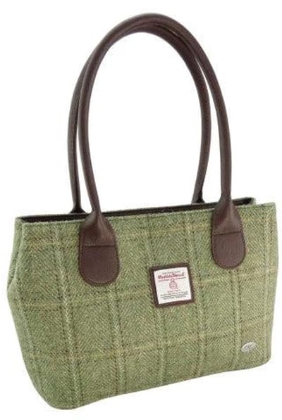 Schoudertas Cassley Groen Visgraat - Klassiek - Harris Tweed - Glen Appin of Scotland