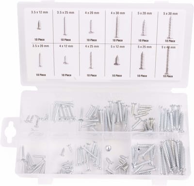 Benson Houtschroeven set - 120 delig - PH-kruiskop - Diverse maten - Assortimentsdoos