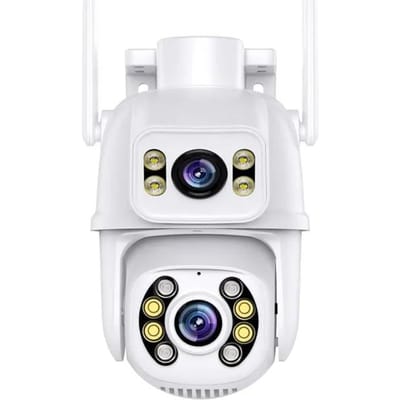 2024 Nieuwe 8MP 4K PTZ Wifi Camera Outdoor Dual Lens met Dual Screen Ai Human Detect Auto Tracking Nachtzicht Outdoor Surveillance Camera ICSee AU Plug