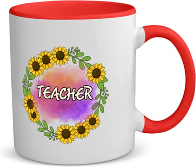 Akyol - docent cadeau - koffiemok - theemok - Docent - meester en juffen cadeau - teacher gift - de beste leraar/lerares - verjaardagscadeau - cadeau - afscheidscadeau - geschenk - leuke cadeau - rood - gift - juffendag - meesterdag - 350 ML inhoud