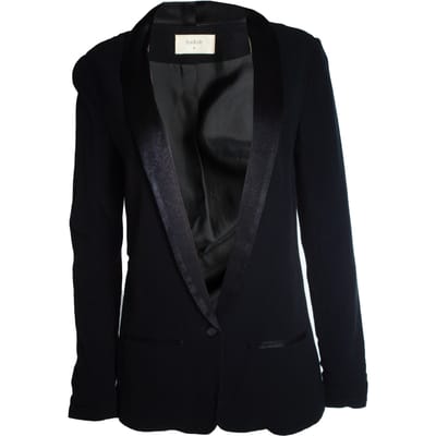 Ba&sh, zwarte blazer met glanzende revers