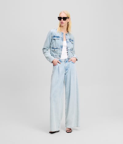 Karl Lagerfeld Button Denim Jacket Light Blue Denim Taglia: XL | Giacche di jeans Outlet | Donna | Blu