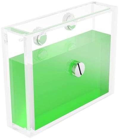 Dailygoody - PC Waterkoeling Reservoir - Acryl Watertank 430 Ml - Eenvoudige installatie - Geschikt voor vloeistofkoeling - 152x119x40mm