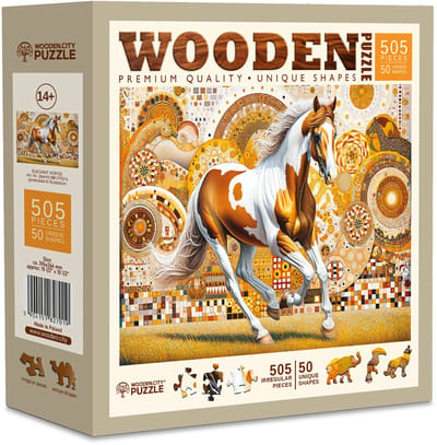Wooden.City houten puzzel Elegant Horse - dierenpuzzel 500 stukjes.