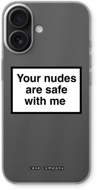 Case Company® - Hoesje geschikt voor iPhone 16 hoesje - Safe with me - Soft Cover Telefoonhoesje - Bescherming aan alle Kanten en Schermrand