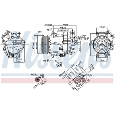 Compressor airconditioning NISSENS 890267