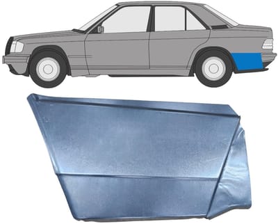 Reparatiepaneel achterspatbord voor Mercedes 190 W201 1982-1993 / Links
