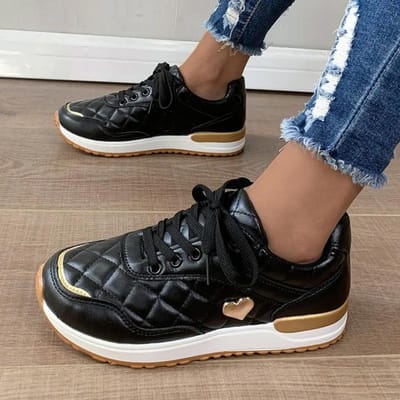 Dames Sneakers Platform Schoenen PU Leer Patchwork Casual Sportschoenen Dames Outdoor Hardlopen Wandelschoen 42 gray