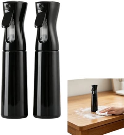 Sprayfles - Fijne nevelverstuiver - Haarsprayfles - Make-updispenser - Spraymondstuk - Draagbaar - 300 ml - 2 stuks - Zwart