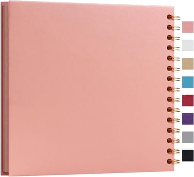 Scrapbook Album - Fotoalbum Geheugenboek - Herinneringen Bewaren - Hardcover Dik Papier - 20x20cm 40 Pagina's - Roze