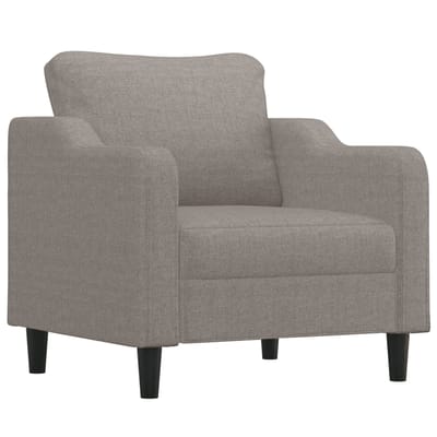 vidaXL - 4-delige - Loungeset - met - kussens - stof - taupe