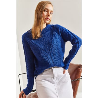 Patroon Dikke Crewneck Trui