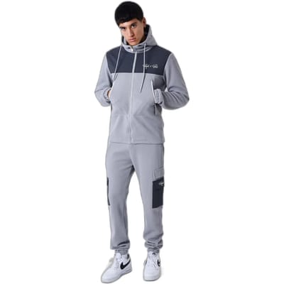 Sweatshirt zip-up met capuchon en tweedelige stof Project X Paris Nid D'Abeille