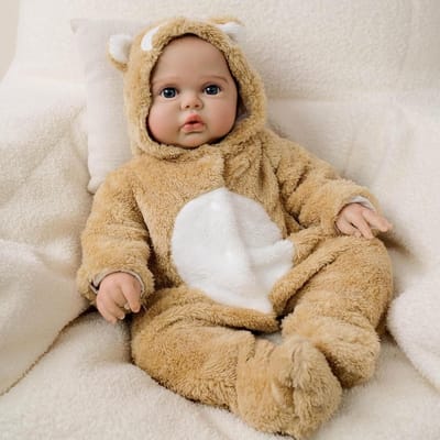 19 Inch Siliconen Reborn Baby Poppen Doek Lichaam Realistische Ledematen Vinyl Pasgeboren Babe Levensechte Reborn Baby Poppen Speelgoed Reborn Sweety Babies Real Life Baby Pop Speelgoed voor
