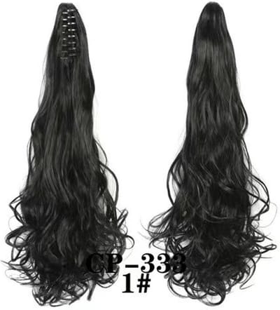 Brazilian Ponytail Zwart - #1 - 55cm - Paardenstaart - Haarverlenging - Extensions - Wavy - 1# - Haarstuk - 22'' - 22 inch - Zwart