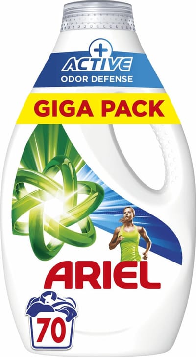 Ariel Vloeibaar Wasmiddel +Actieve Odor Defense 70 Wasbeurten - 3150 ml