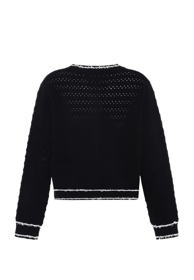 Faina Vest Dames zwart en wit