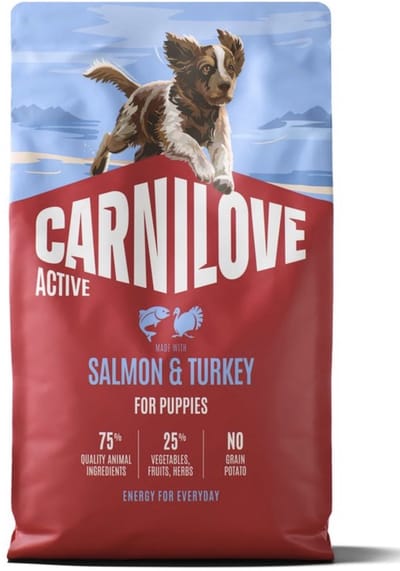 Hondenvoer Carnilove - Graanvrije Zalm en Kalkoen Puppy’s - 4kg Rijk aan Omega 3