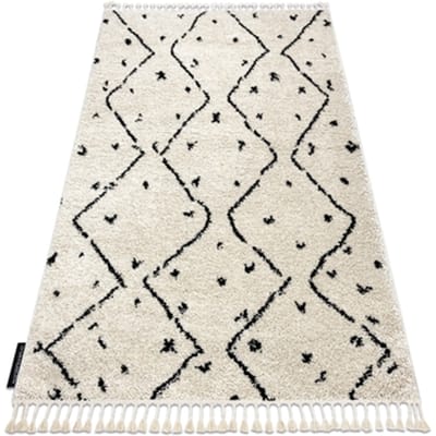 Kleden Rugsx Tapijt BERBER TETUAN B751 zigzag , crème 120x170 cm