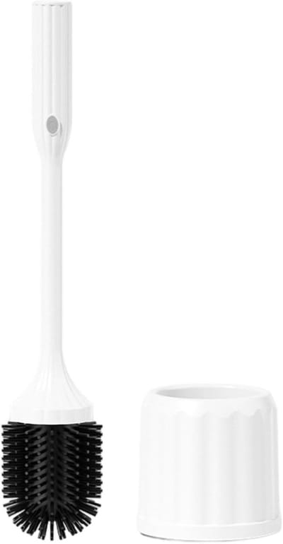 Toiletborstel Set - WC Reiniger - Badkamer Reinigen - Elektrische Rotatiekracht - 41.8 cm - Wit