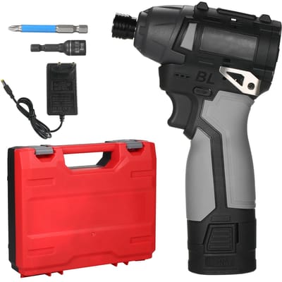 18V borstelloze elektrische schroevendraaierset Oplaadbare draadloze elektrische schroevendraaierset EU Plug & 1 Battery veelkleurig