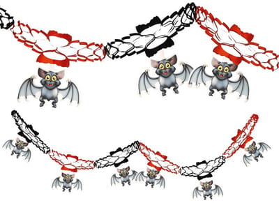 Fiestas Guirca - Slinger fantasy vleermuis (2 meter) - Halloween - Halloween Decoratie - Halloween Versiering