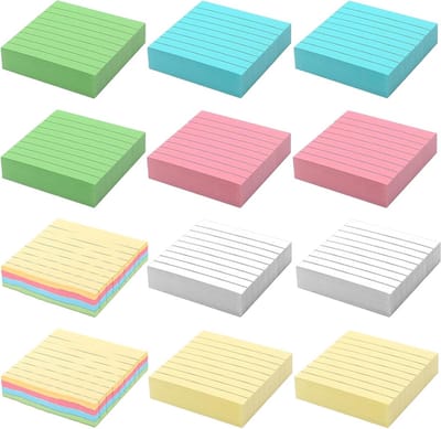 1200 Multicolour Flashcards 7.5x7.5cm van 150gsm Dikker Papier voor Woordenschat, Formules en Notities, Ideaal voor Kantoor en Schoolpresentaties