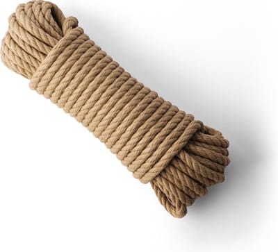 SNURO Synthetisch Vlastouw (12mm, 20M) - Synthetisch Vlas gedraaid touw - Dik touw voor vrije tijd, schommeltouw & decoratie - Veelzijdig met hoge treksterkte.