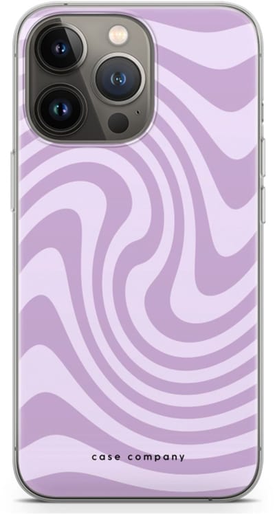 Case Company® - Hoesje geschikt voor iPhone 13 Pro hoesje - Swirl Paars - Soft Cover Telefoonhoesje - Bescherming aan alle Kanten en Schermrand