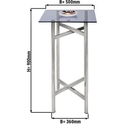 GGM Gastro Beistell-/ Couchtisch - klappbar - 50 x 90 cm Zilver