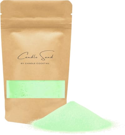 Kaarsenzand | Candle Cocktail | Groen | 1000g Incl. 25 Lonten | Burning Sand | Candle Sand | Kaarspoeder | Poederkaars | 100+ branduren | Met 25 lonten