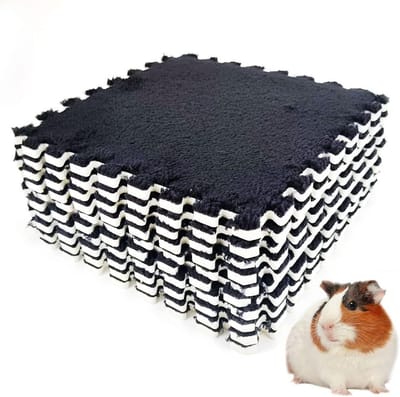Wasbare en Herbruikbare Cavia Pads 11"x11" - Zachte Fleece Kooi Bedekking voor Konijnen en Cavia's, Ideaal als Slapen Mat en Dekentje (Roze-Rood)