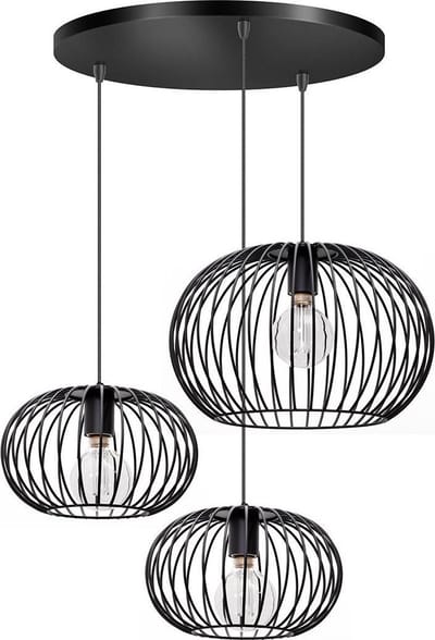 ETH Wire 2.0 Hanglamp 3 Lichts | Zwart