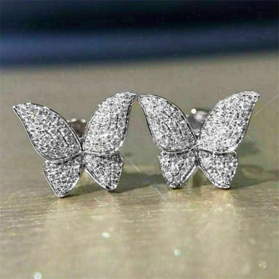 Huitan Chique Zirkonia Oorbellen Vrouwen Delicaat Ontwerp Mode Veelzijdige Oor Sieraden Luxe Bruiloft Feest Accessoires gray