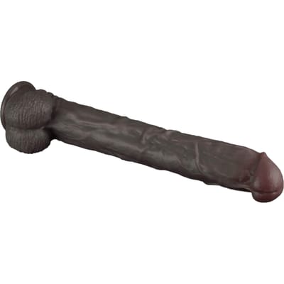 LoveToy - Nature Cock - 14,5" Dual Layered Bendable Cock XXL - Zwart