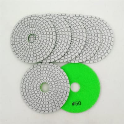 Set van 7 Natte Diamant Polijstpads voor Steen en Marmer 4 Inch