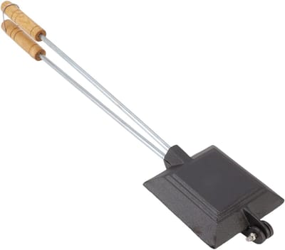 Sandwich Bakvorm - Boterham Pan - Ontbijt Maken - Gietijzeren Kwaliteit - 53x11 cm - Zwart